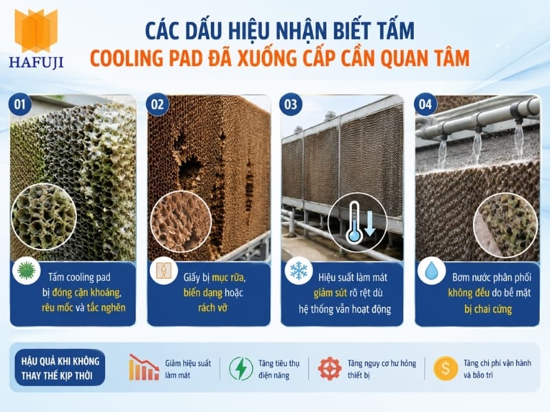Các dấu hiệu nhận biết tấm Cooling Pad đã xuống cấp cần quan tâm