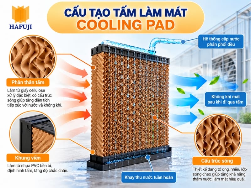 Chi tiết cấu tạo tấm Cooling Pad chuẩn kỹ thuật