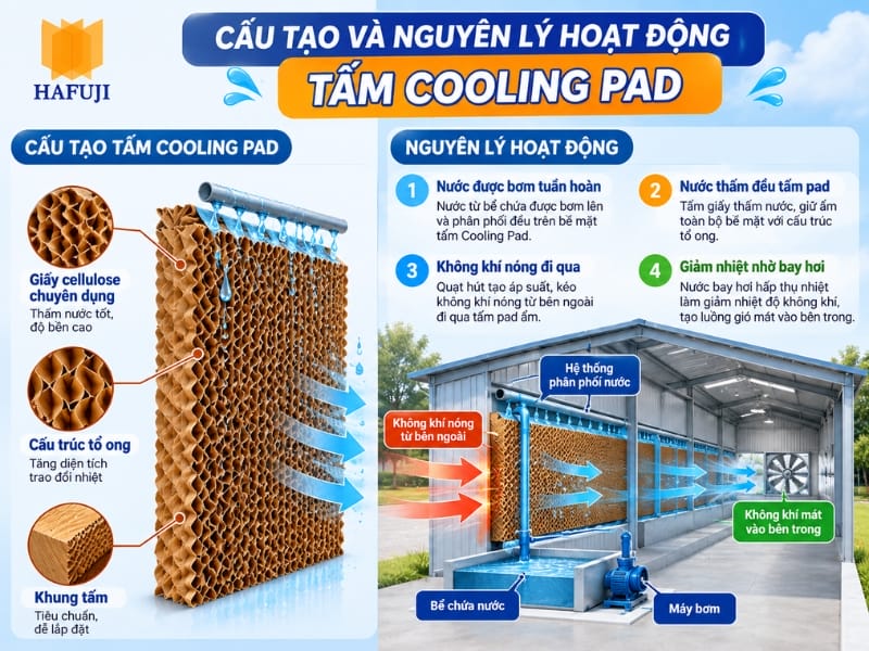 Cấu tạo và nguyên lý hoạt động tấm Cooling Pad
