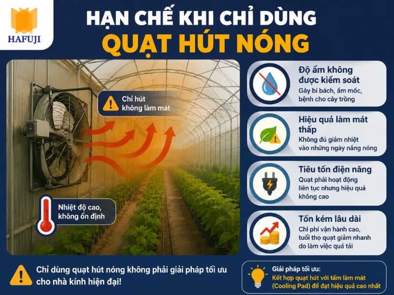 Hạn chế khi chỉ dùng quạt hút