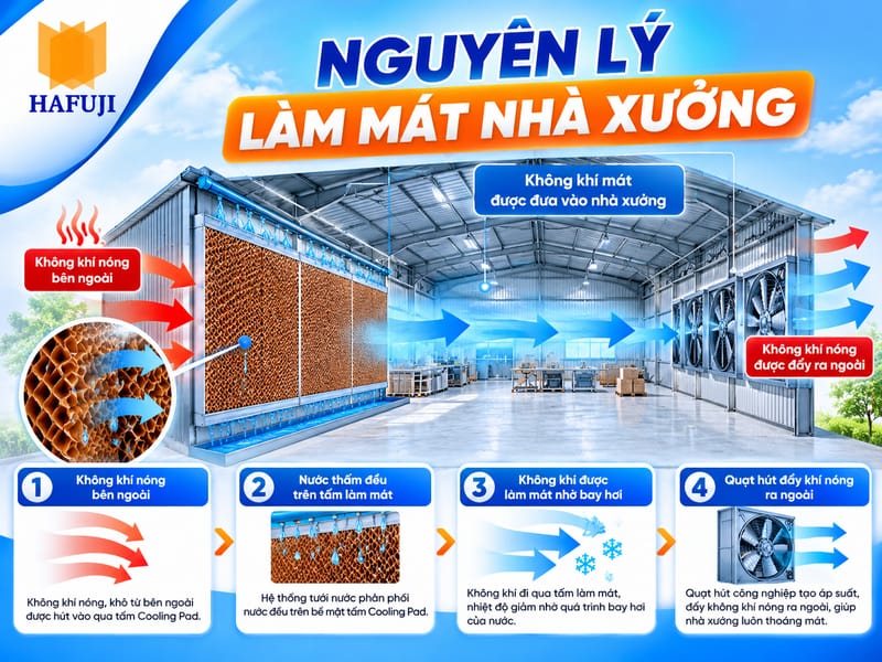 Nguyên lý làm mát nhà xưởng