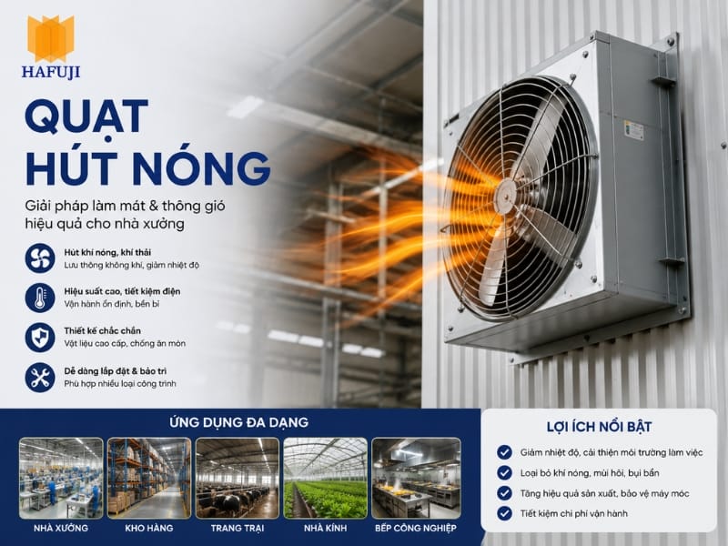 Quạt hút nóng là gì? Giải pháp thông gió, giảm nhiệt nhà xưởng hiệu quả