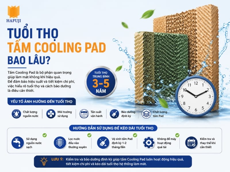 Tuổi thọ tấm Cooling Pad bao lâu?