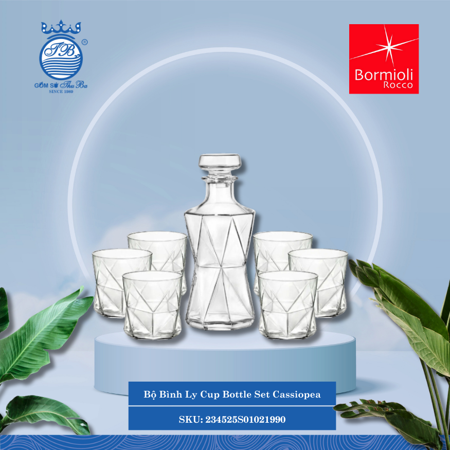 Cassiopea bộ bình ly thủy tinh 7 món Bormioli Rocco Thủy Tinh 234525S01021990