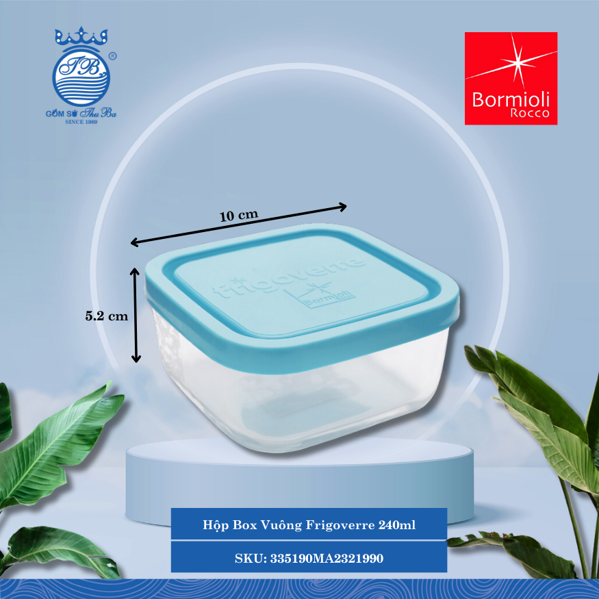 Hộp Vuông Frigoverre Bormioli Rocco Thủy Tinh