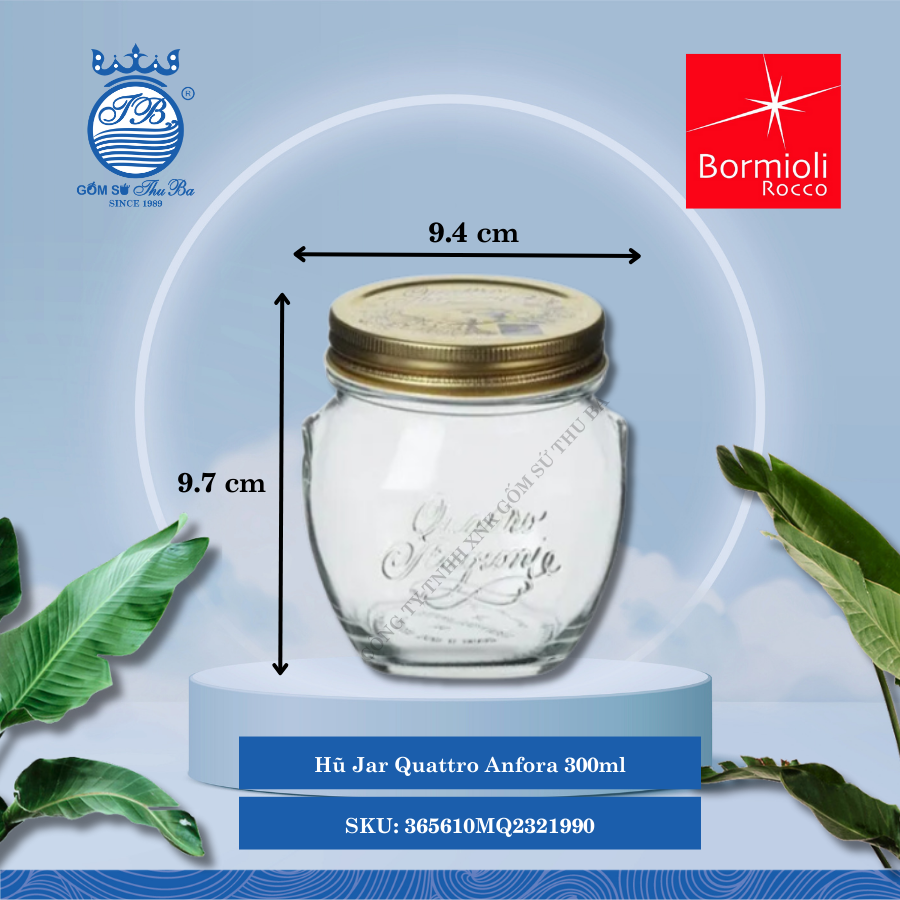 Hủ Quattro Anfora Bormioli Rocco Thủy Tinh