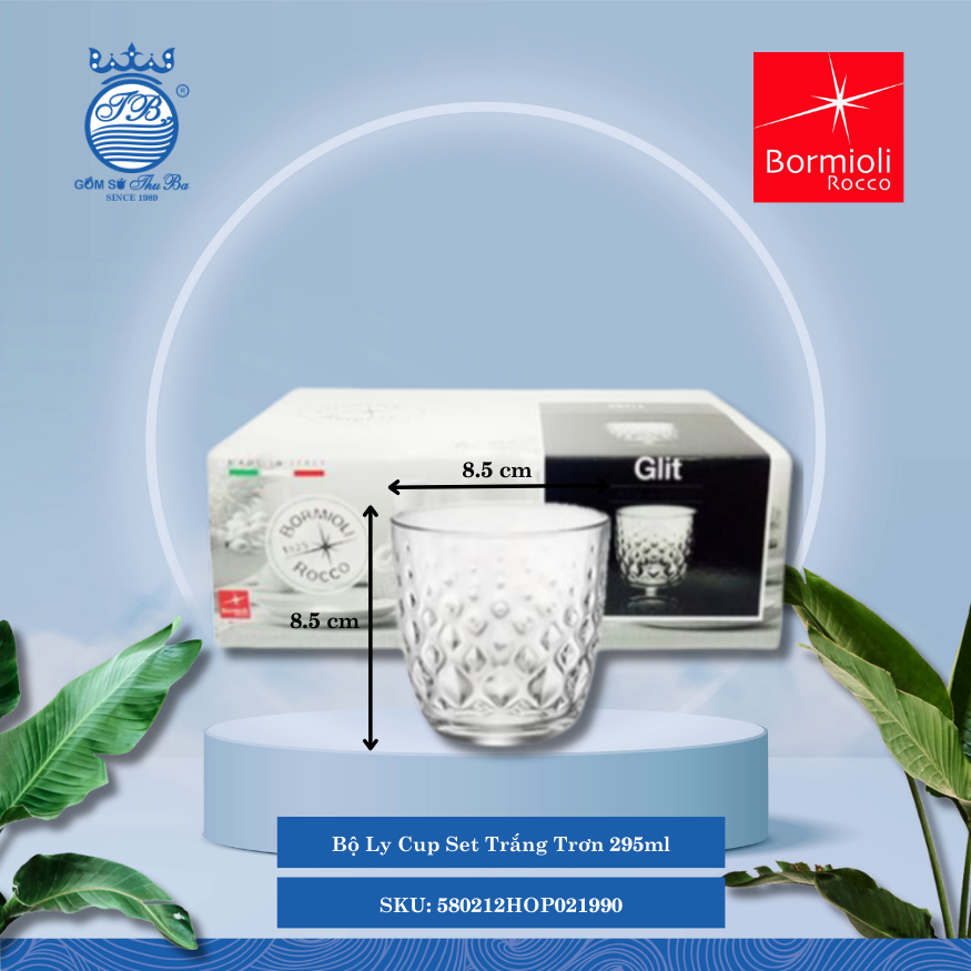 Bộ 6 Ly Glit Bormioli Rocco Thủy Tinh