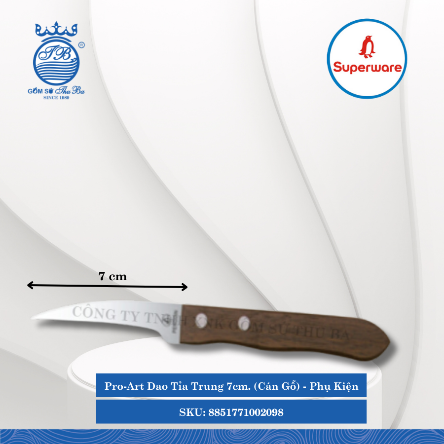 Pro-Art Dao Tỉa Cán Gỗ (Nhiều Size) Superware Inox