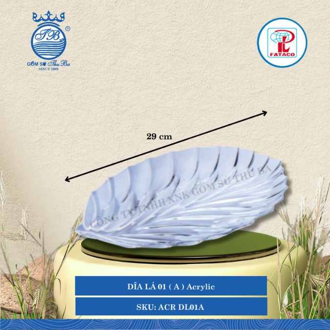Dĩa Lá (A) Acrylic (Nhiều Size) Fataco Nhựa
