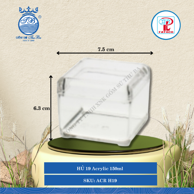 Hủ HU 19 Acrylic (Nhiều Màu) Fataco Nhựa