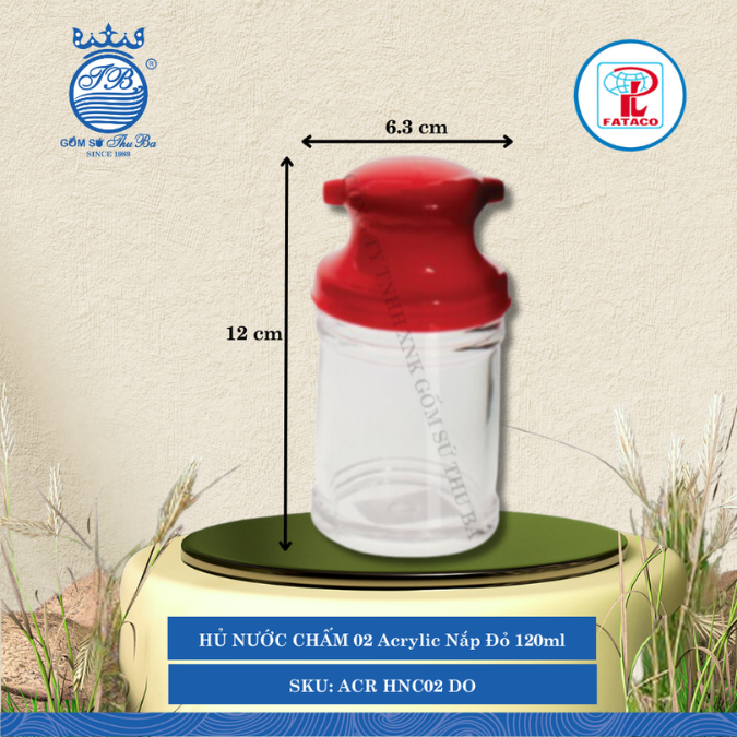 HŨ ĐỰNG NƯỚC CHẤM NC 02 Acrylic (Nhiều Màu) Fataco Nhựa