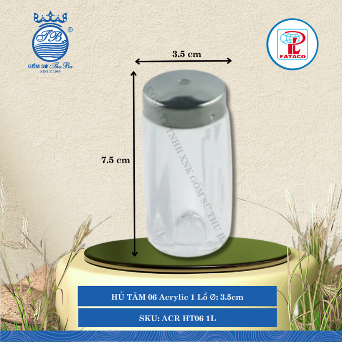 HŨ TĂM HT 06 Acrylic (Nhiều Loại) Fataco Nhựa