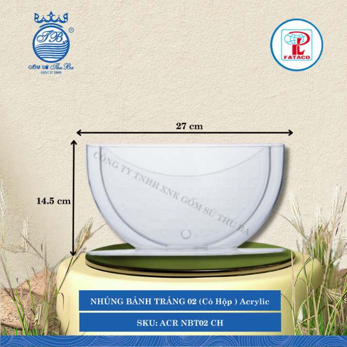 Nhúng Bánh Tráng 02 Acrylic (Nhiều Loại) Fataco Nhựa