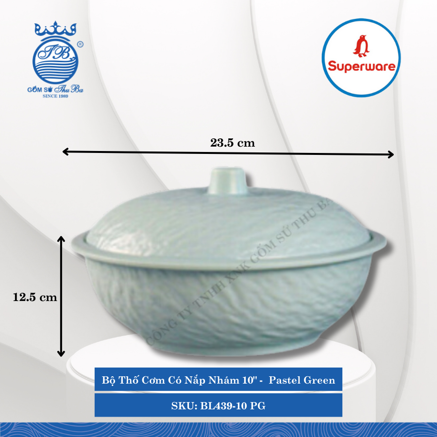 Bộ Thố Cơm Có Nắp Nhám 10