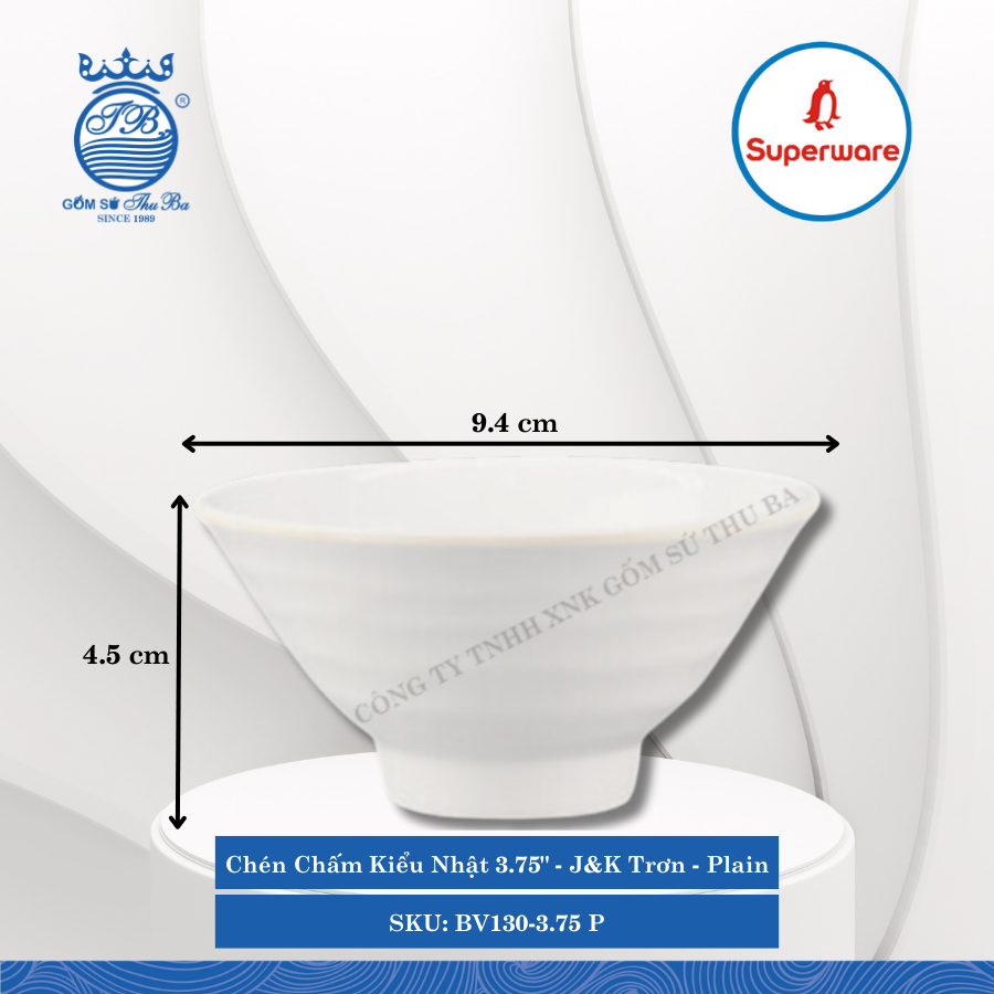 Chén Kiểu Nhật J&K Trơn Plain (Nhiều Loại) Superware Nhựa