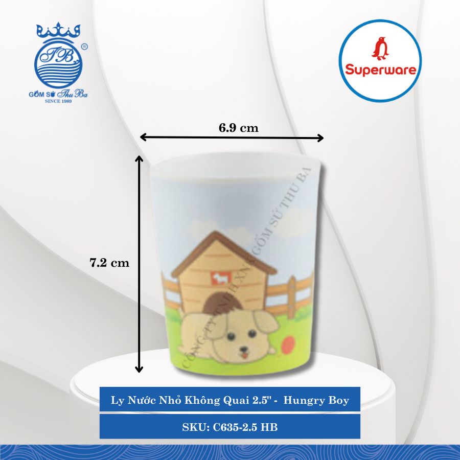 Ly Nước Nhỏ Không Quai 2.5