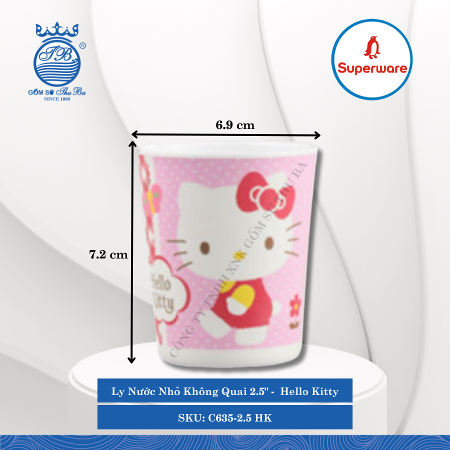 Ly Nước Nhỏ Không Quai 2.5