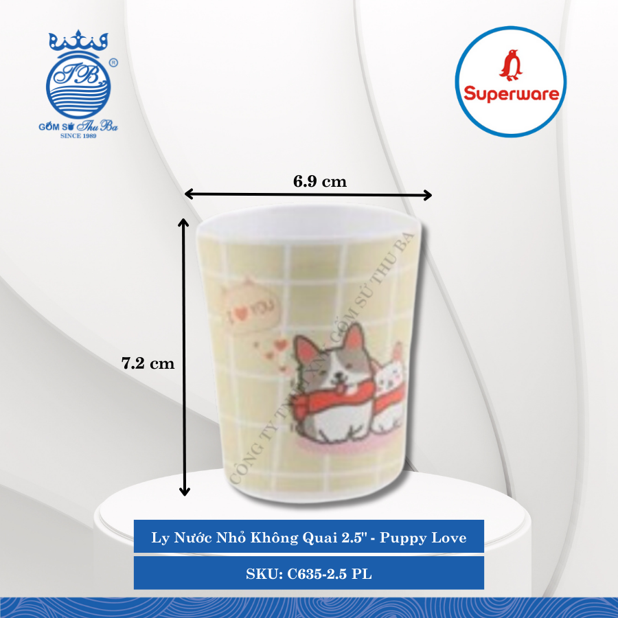 Ly Nước Nhỏ Không Quai 2.5