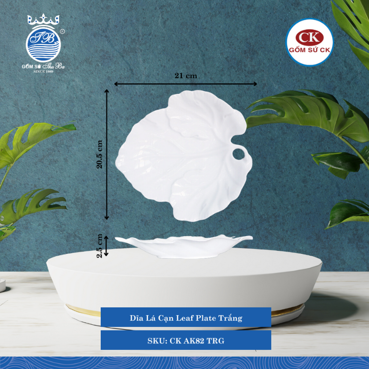 Dĩa Lá Cạn (Nhiều Size) CK Sứ