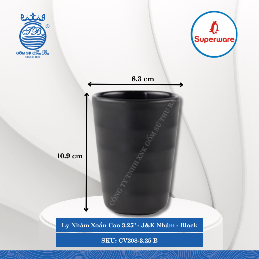 Ly Nhám Xoắn J&K Nhám Black (Nhiều Loại) Superware Nhựa