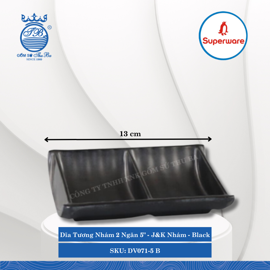 Dĩa Tương Nhám J&K Nhám Black (Nhiều Loại) Superware Nhựa