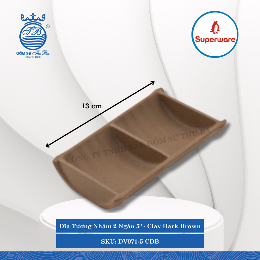 Dĩa Tương Nhám J&K Nhám Clay Dark Brown (Nhiều Loại) Superware Nhựa