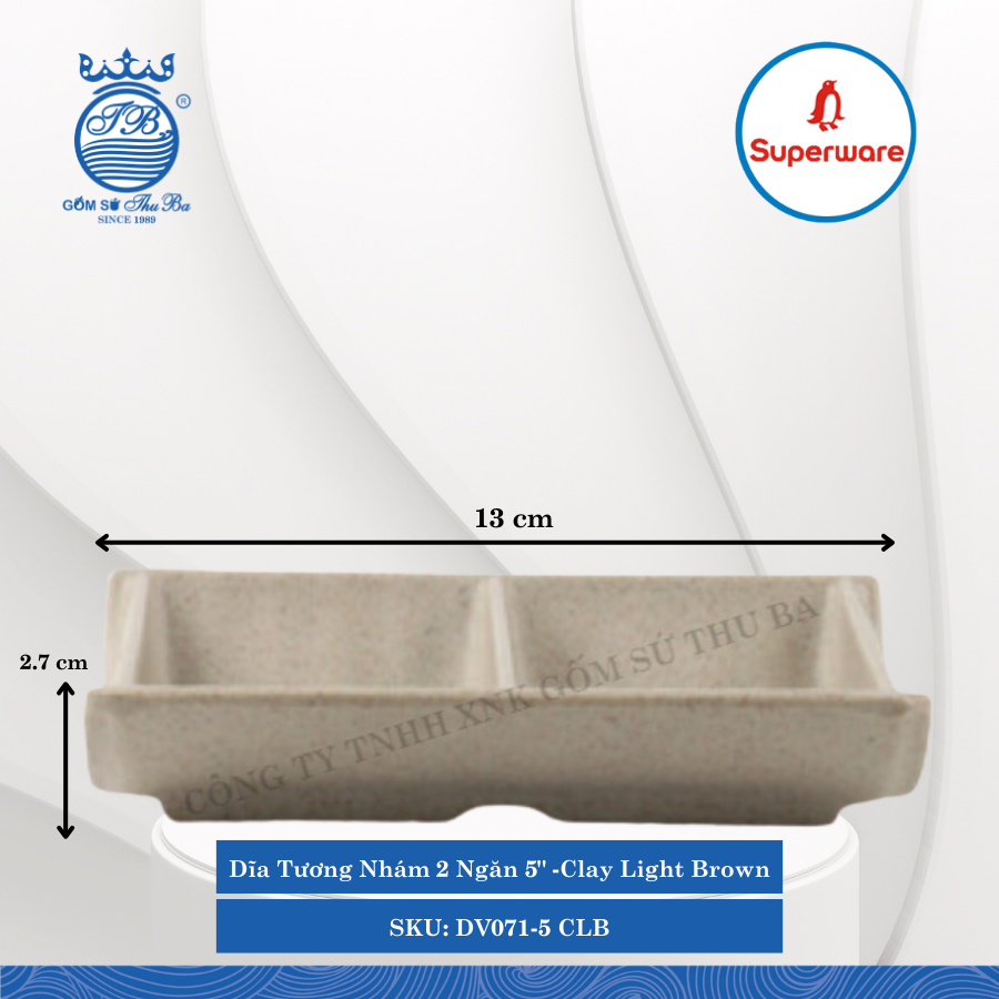 Dĩa Tương Nhám J&K Nhám Clay Light Brown (Nhiều Loại) Superware Nhựa