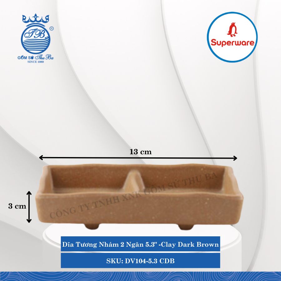 Dĩa Tương Nhám 2 Ngăn 5.3