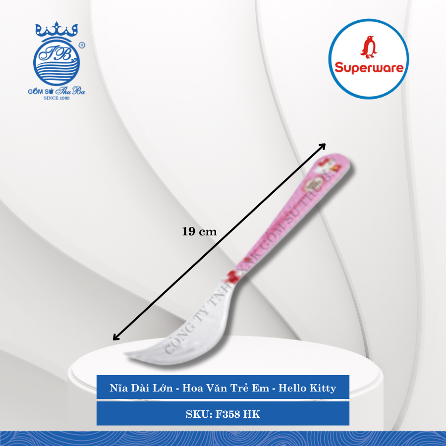 Nĩa Dài Hello Kitty (Nhiều Loại) Superware Nhựa