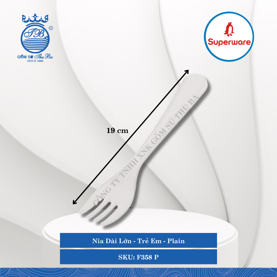 Nĩa Dài Trẻ Em Plain (Nhiều Loại) Superware Nhựa