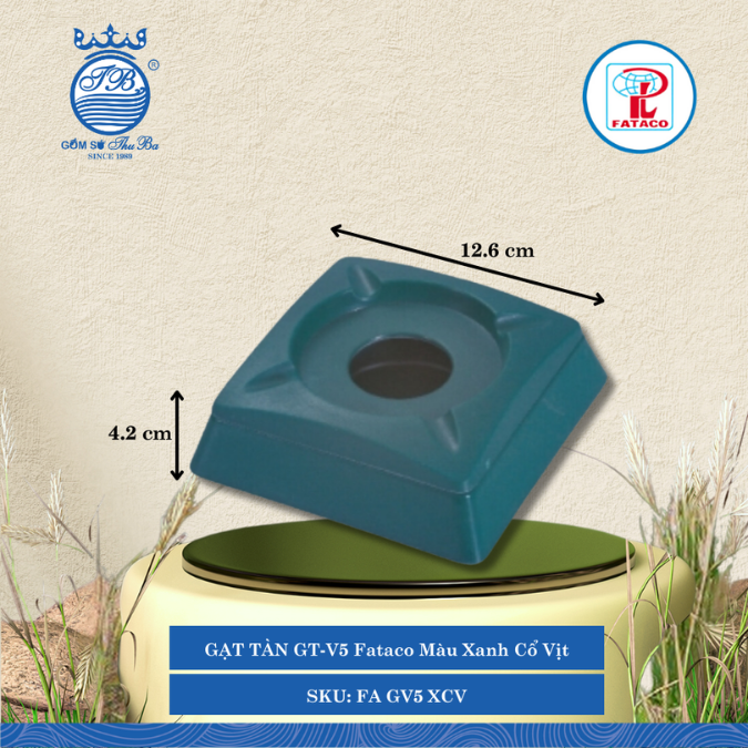 GẠT TÀN GT-V5 Fataco Màu Xanh Cổ Vịt Dài: 12.6cm Rộng: 12.6cm Cao: 4.2cm Nhựa FA GV5 XCV