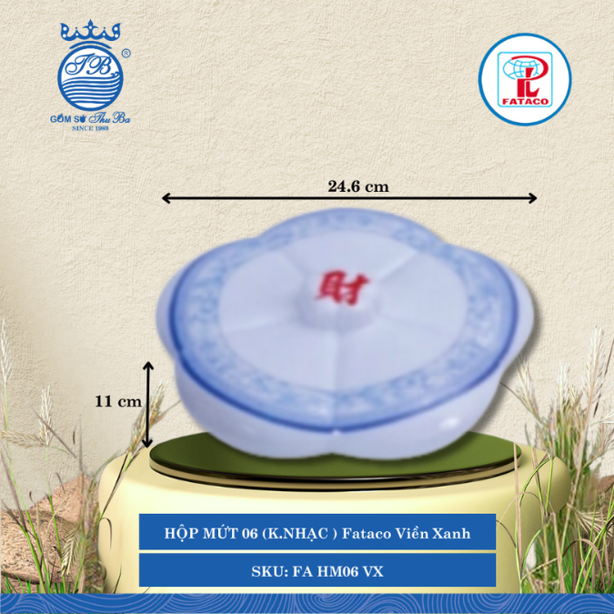 Hộp Mứt 06 (K.Nhạc) Fataco (Nhiều Màu) Nhựa