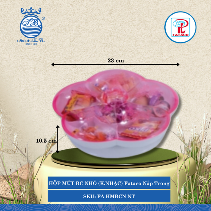 Hộp Mứt BC Nhỏ (K.Nhạc) Fataco (Nhiều Màu) Nhựa