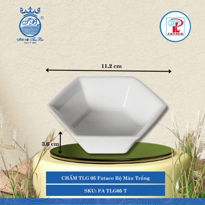 CHẤM TLG 05 Fataco Bộ Màu Trắng Dài: 11.2cm Rộng: 10.1cm Cao: 3.6cm Nhựa FA TLG05 T