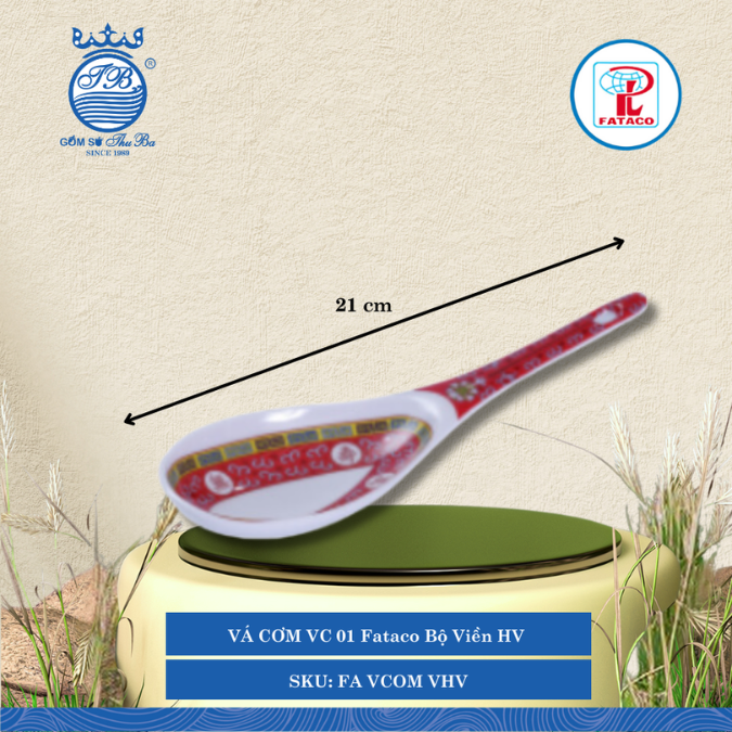 VÁ CƠM VC 01 Fataco Bộ Viền HV Dài: 21cm Rộng: 6.5cm Nhựa FA VCOM VHV