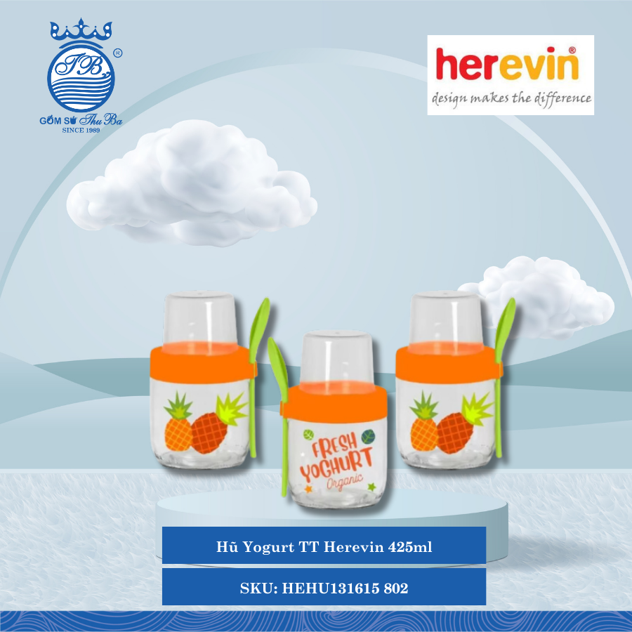 Hũ Yogurt TT Herevin 425ml 425ml 12 Cái/Thùng HEHU131615 802