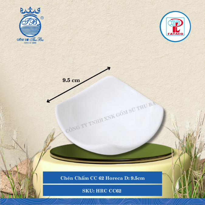 Chén Chấm CC 62 Horeca Dài: 9.5cm Rộng: 9.5cm Cao: 4.3cm Fataco Nhựa HRC CC62