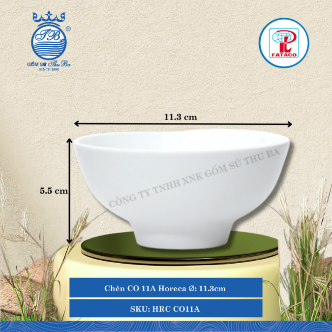 Chén CO 11A Horeca Ø: 11.3cm Cao: 5.5cm Fataco Nhựa HRC CO11A