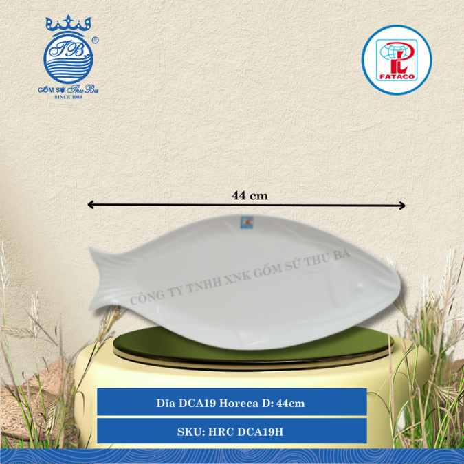 Dĩa DCA19 Horeca Dài: 44cm Rộng: 20cm Cao: 2cm Fataco Nhựa HRC DCA19H