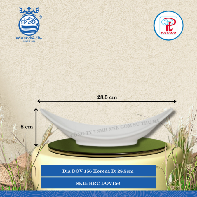 Dĩa DOV 156 Horeca Dài: 28.5cm Rộng: 11.5cm Cao: 8cm Fataco Nhựa HRC DOV156