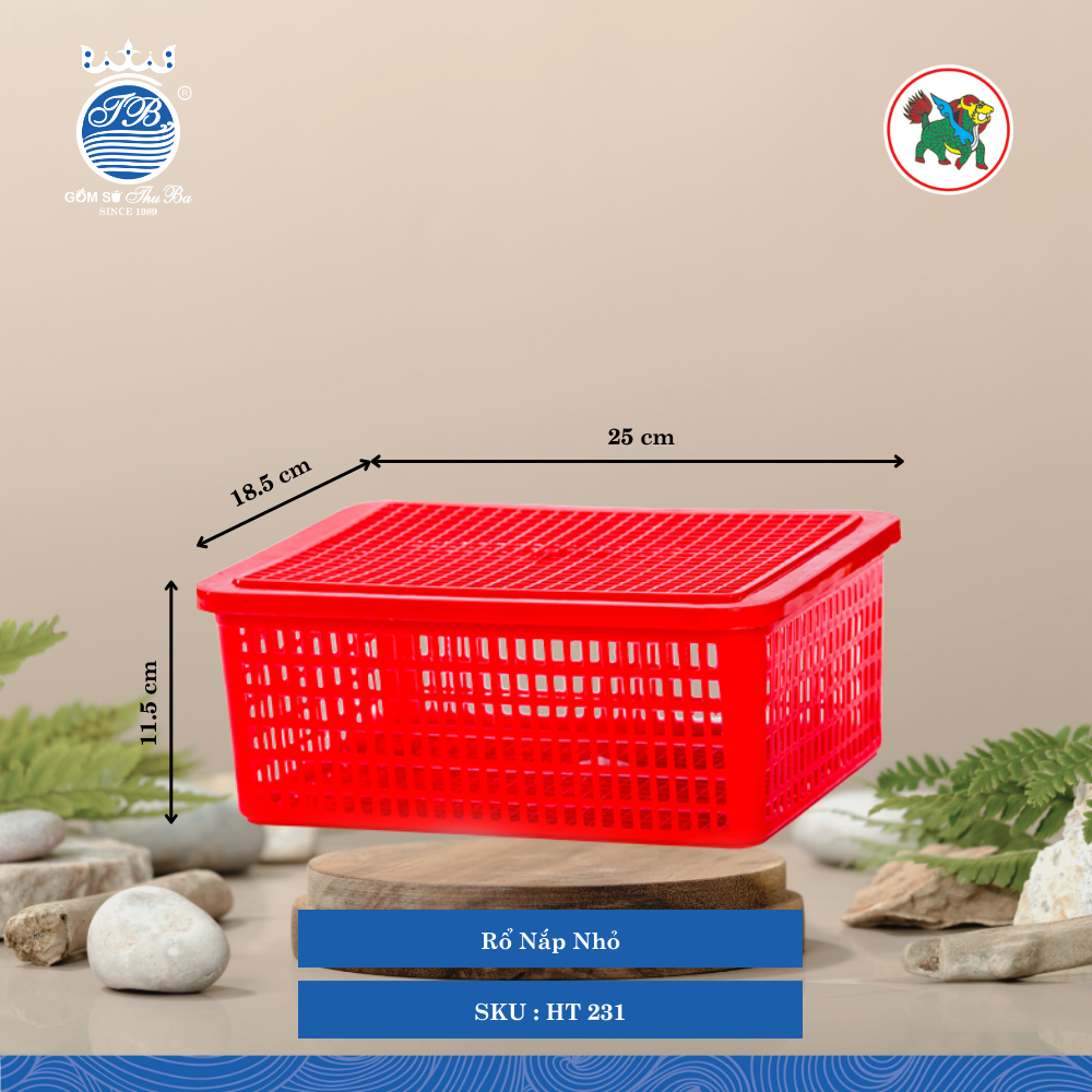 Rổ Nắp (Nhiều Size, Giao Màu Ngẫu Nhiên) Hiệp Thành Nhựa
