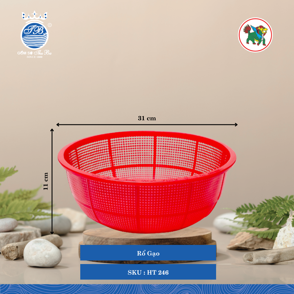 Rổ Gạo Ø: 31cm Cao: 11cm Hiệp Thành Nhựa HT 246 (Giao Màu Ngẫu Nhiên)