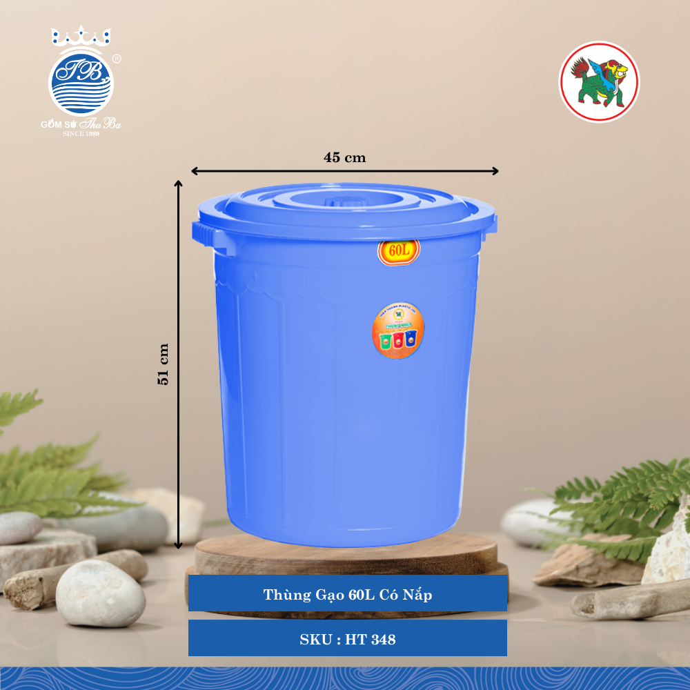 Thùng Gạo (Nhiều Size, Giao Màu Ngẫu Nhiên) Hiệp Thành Nhựa
