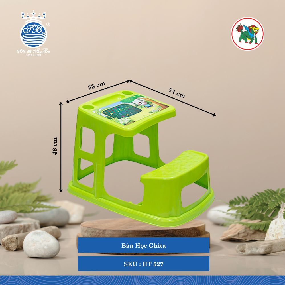Bàn Học Ghita Dài: 74cm Rộng: 55cm Cao: 48cm Hiệp Thành Nhựa HT 527