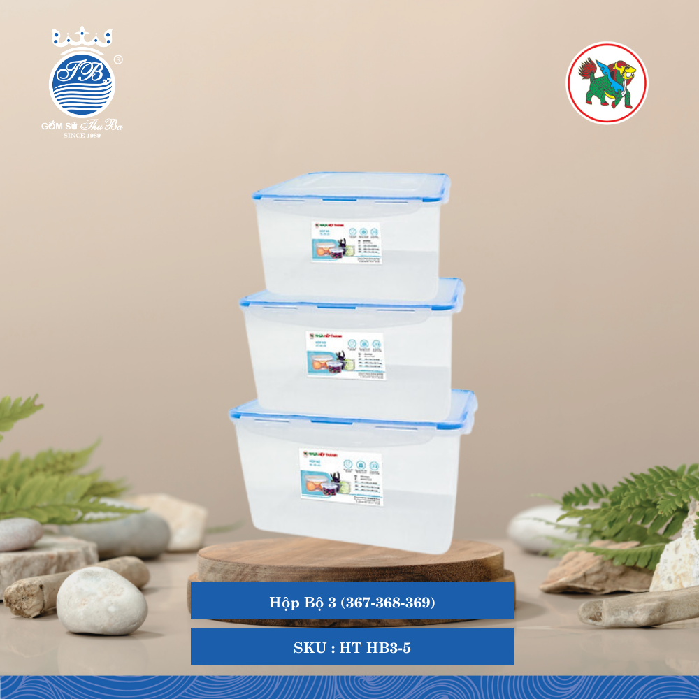 Hộp Bộ 3 (367-368-369) Hiệp Thành Nhựa HT HB3-5 (Giao Màu Ngẫu Nhiên)