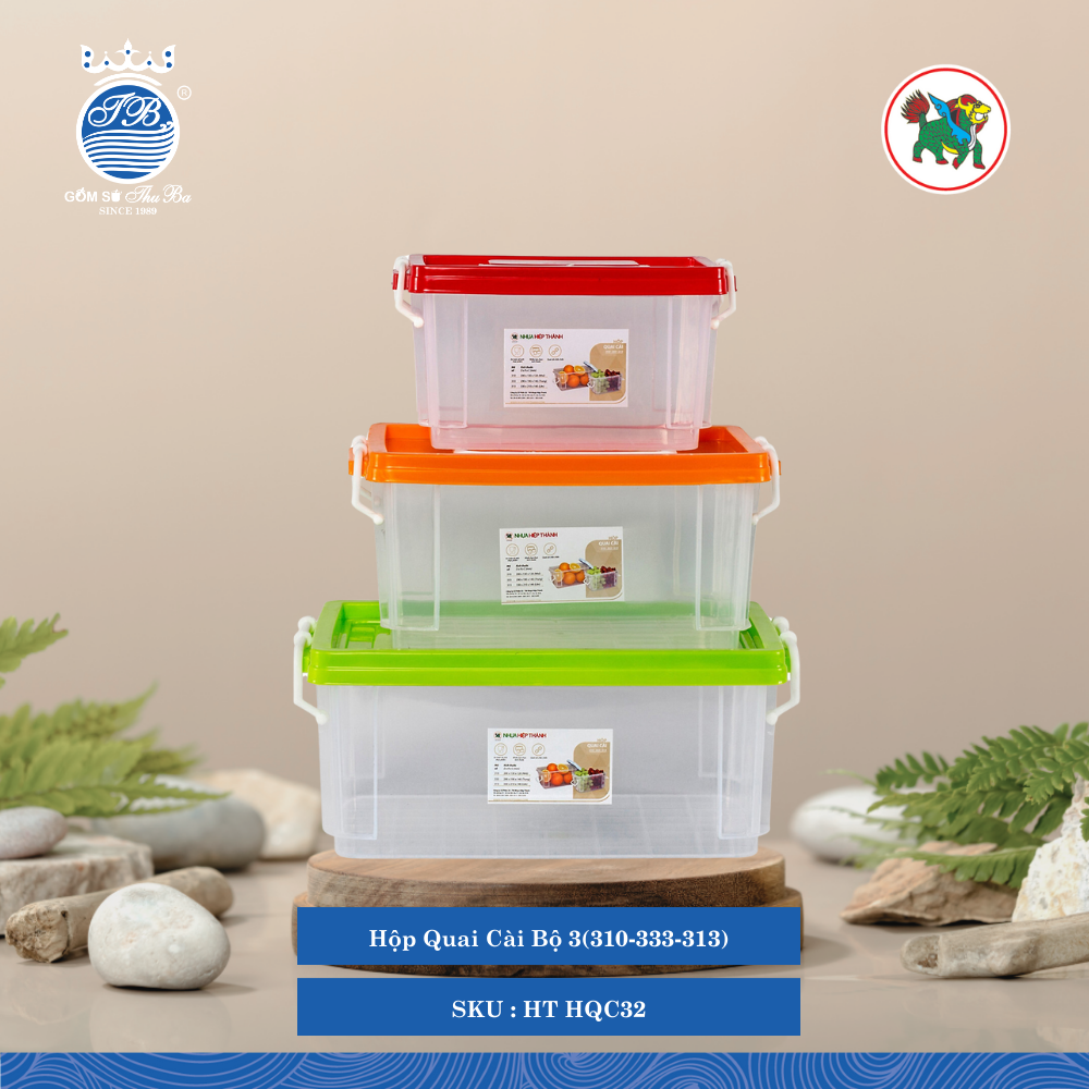 Hộp Quai Cài Bộ 3(310-333-313) Hiệp Thành Nhựa HT HQC32 (Giao Màu Ngẫu Nhiên)