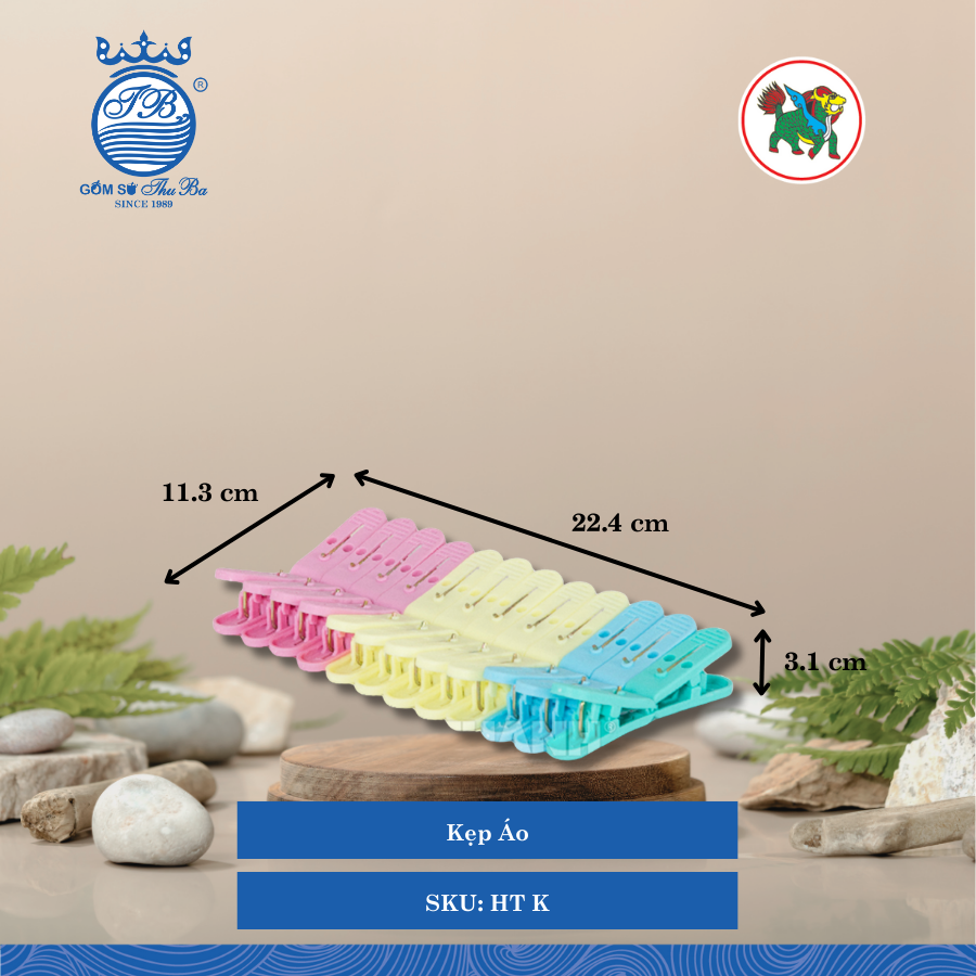 Kẹp Áo Dài: 22.4cm Rộng: 11.3cm Cao: 3.1cm Hiệp Thành Nhựa HT K (Giao Màu Ngẫu Nhiên)