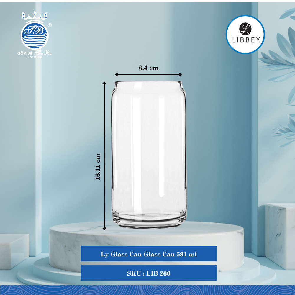 Ly Glass Can Libbey Thủy Tinh (Nhiều Size)