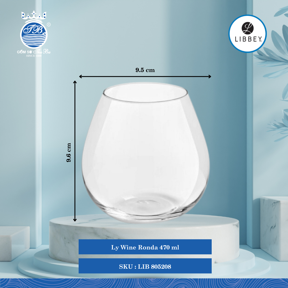 Ly Wine Ronda Libbey Thủy Tinh (Nhiều Size)