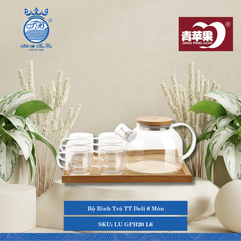 Bộ Bình Trà TT Deli 6 Món 6 Bộ/Thùng LU GPH20 L6